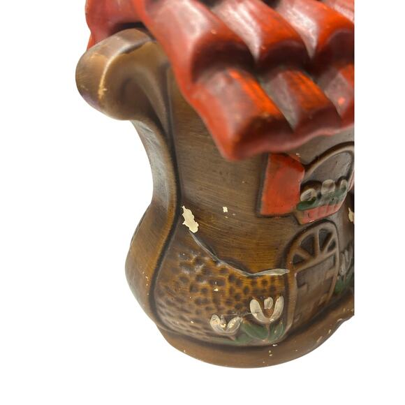 Vintage Boot Shoe Cookie Jar Ceramic Old Woman Who Lived In A Shoe Hand Painted - Picture 3 of 8